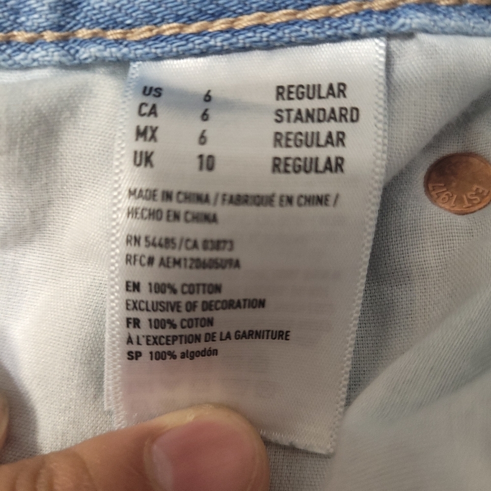 American eagle jeans high rise girlfriend blue size 6 - Picture 13 of 13